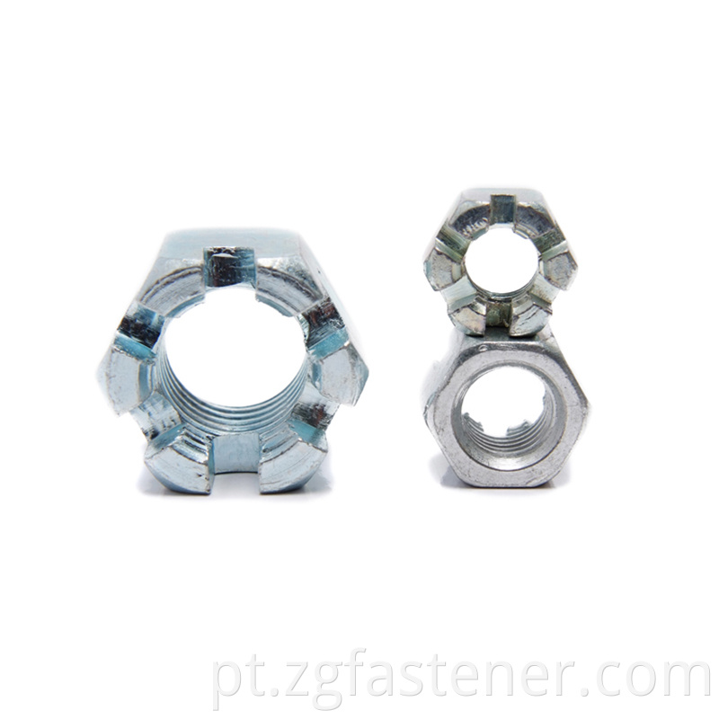 hex slotted nuts
